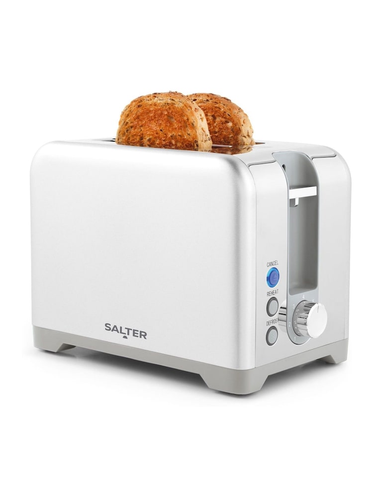 Salter Silver Aspen 2 Slice Toaster - Image 6 of 6 Salter Silver Aspen 2 Slice Toaster - Image 6 of 6