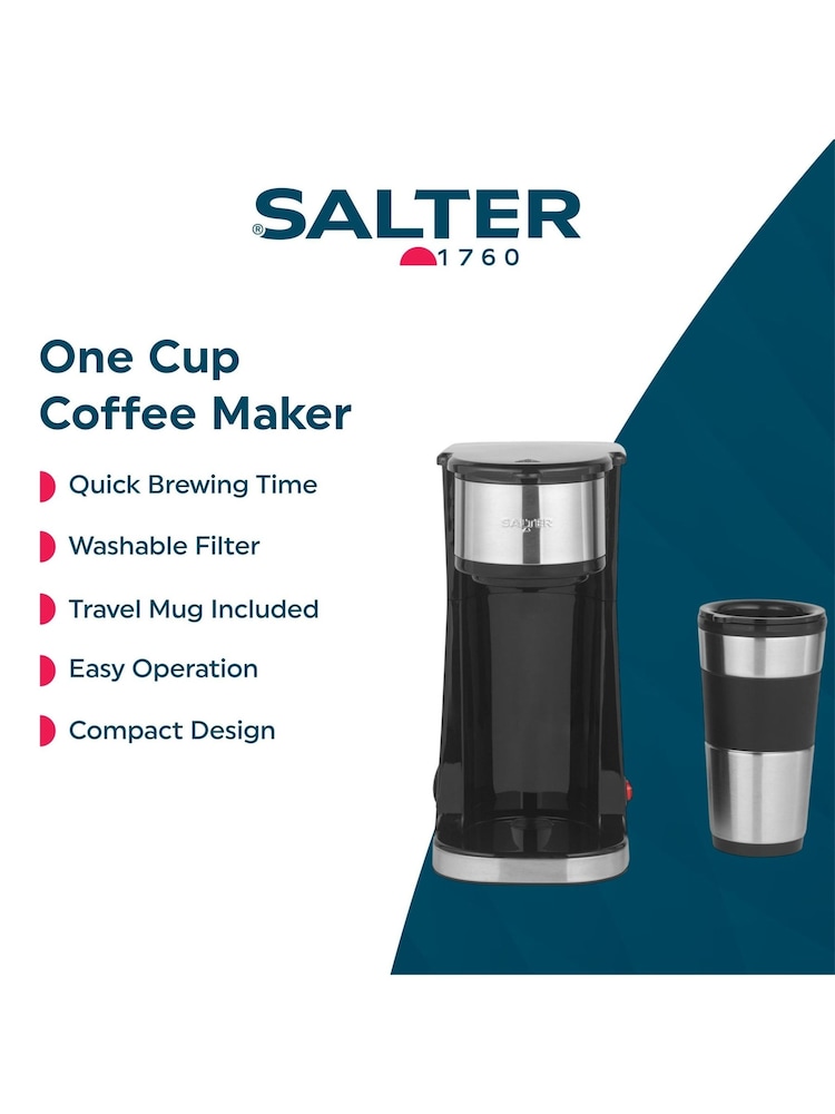 Salter Black Brew & Go Digital Coffee Maker - Image 6 of 6 Salter Black Brew & Go Digital Coffee Maker - Image 6 of 6