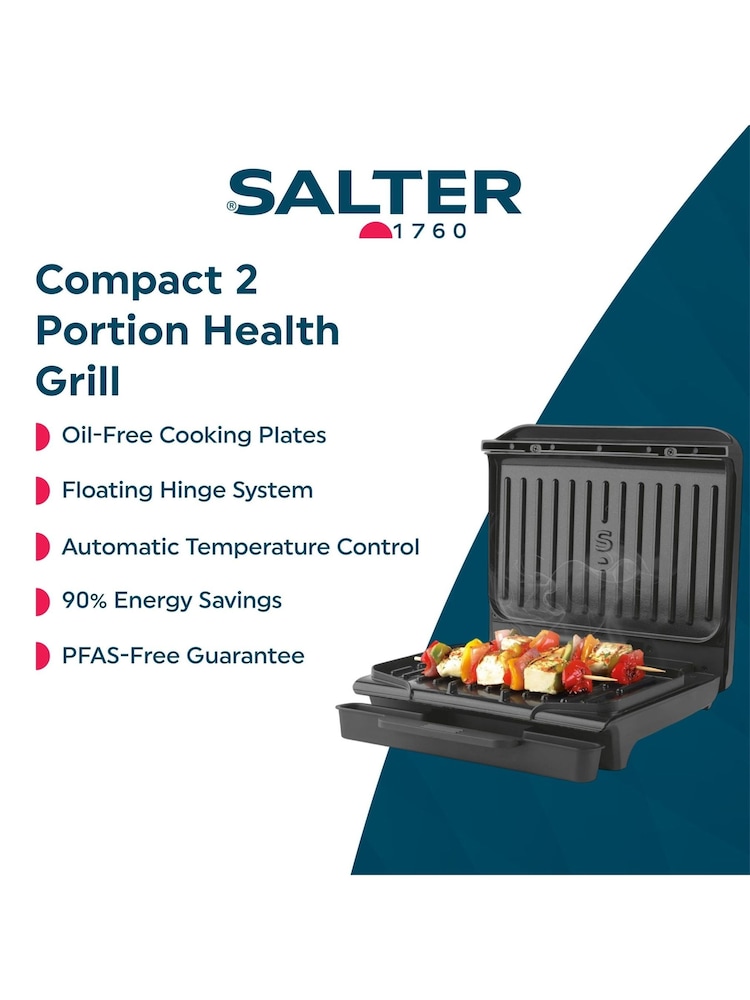 Salter Black Actigrill Health Grill Compact - Image 6 of 6 Salter Black Actigrill Health Grill Compact - Image 6 of 6