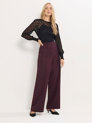 بنفسجي - بنطلون برجل واسعة من Long Tall Sally - صورة 1 من 5