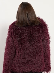PixieGirl Petite Red Mongolian Fur Jacket - Image 2 of 6