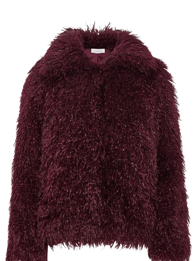 PixieGirl Petite Red Mongolian Fur Jacket - Image 6 of 6 PixieGirl Petite Red Mongolian Fur Jacket - Image 6 of 6