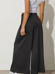 PixieGirl Petite Black Ponte Palazzo Trousers - Image 2 of 5
