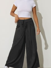 PixieGirl Petite Black Ponte Palazzo Trousers - Image 3 of 5