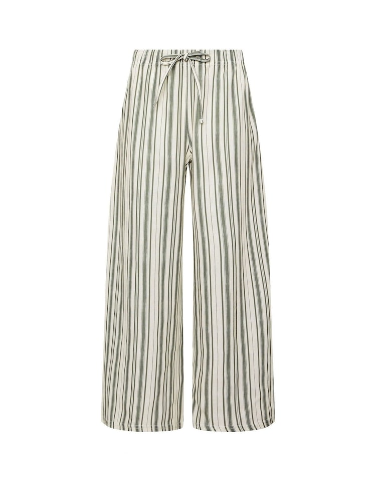PixieGirl Petite Grey Black Stripe Wide Leg Trousers - Image 1 of 1