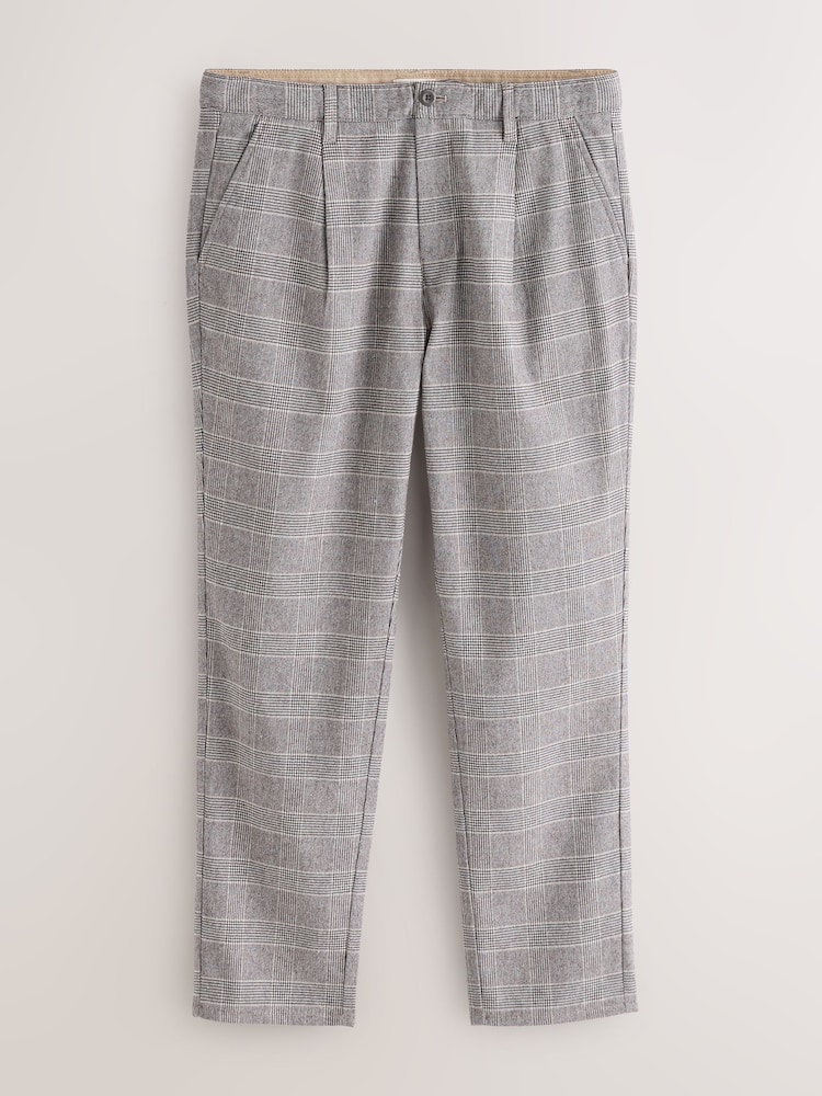 رمادي فاتح - Signature Heritage Pleated Trousers - صورة 1 من 5