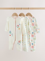 Red/White/Navy Baby Sleepsuits 3 Pack (0mths-3yrs) - Image 1 of 12