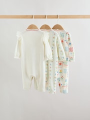 Red/White/Navy Baby Sleepsuits 3 Pack (0mths-3yrs) - Image 5 of 12