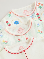 Red/White/Navy Baby Sleepsuits 3 Pack (0mths-3yrs) - Image 8 of 12