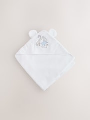 White Safari Animals Hooded Baby Towel - Image 1 of 5