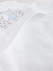 White Safari Animals Hooded Baby Towel - Image 3 of 5