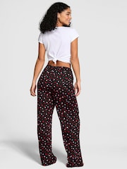 Victoria's Secret Pink Black Hearts Long Pyjama Bottoms - Image 2 of 2