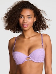 Victoria's Secret Pink Purple Aster Push Up Pad Balcony Valentine's Charm Lace Bra - Image 1 of 2