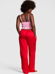 Victoria's Secret Pink Bright Vermillion Red Logo Long Pyjama Bottoms - Image 2 of 3