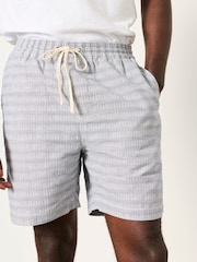 FatFace Ladram Blue Texture Stripe Shorts - Image 1 of 7