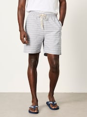 FatFace Ladram Blue Texture Stripe Shorts - Image 3 of 7