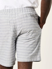 FatFace Ladram Blue Texture Stripe Shorts - Image 5 of 7