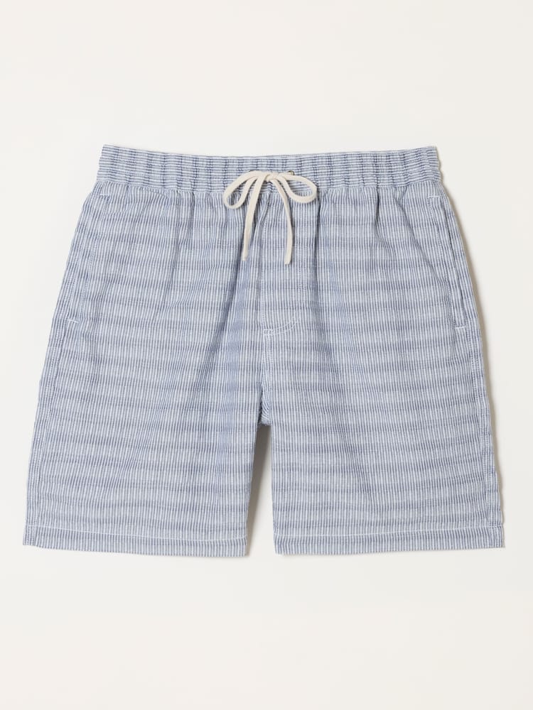 FatFace Ladram Blue Texture Stripe Shorts - Image 7 of 7
