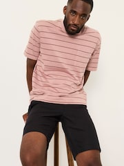 FatFace Salcombe Washed Black Linen Cotton Shorts - Image 6 of 7