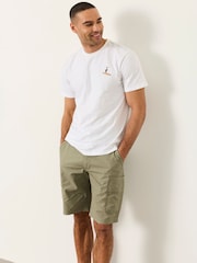 FatFace Burley Green Haze Lightweight Cargo Shorts - Image 5 of 6