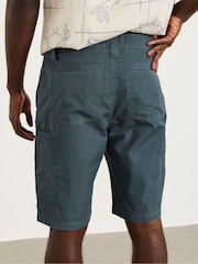 FatFace Burley Dark Teal Blue Lightweight Cargo Shorts - Image 3 of 5