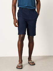 FatFace Salcombe Navy Linen Cotton Shorts - Image 1 of 6