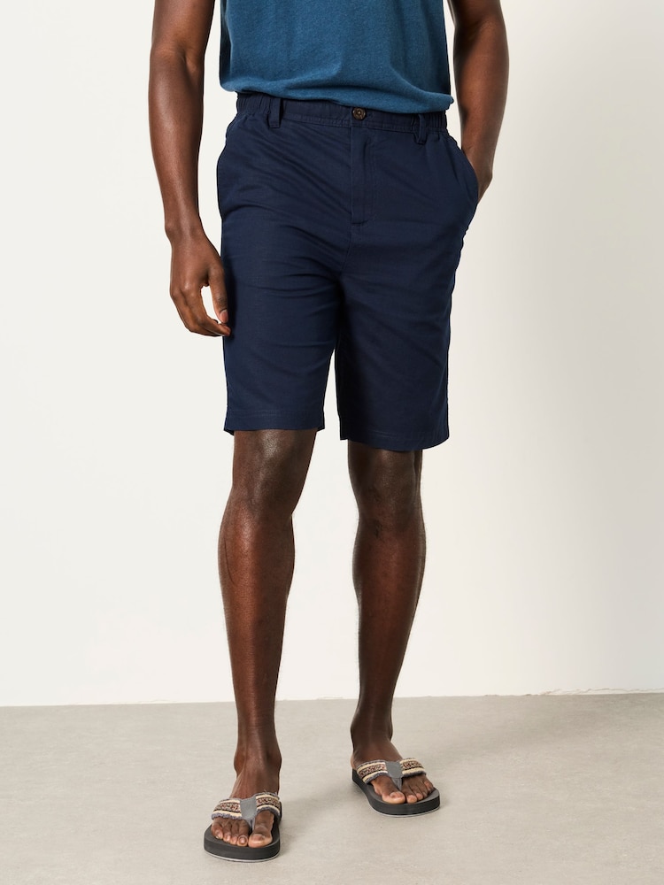 FatFace Salcombe Navy Linen Cotton Shorts - Image 1 of 6 FatFace Salcombe Navy Linen Cotton Shorts - Image 1 of 6