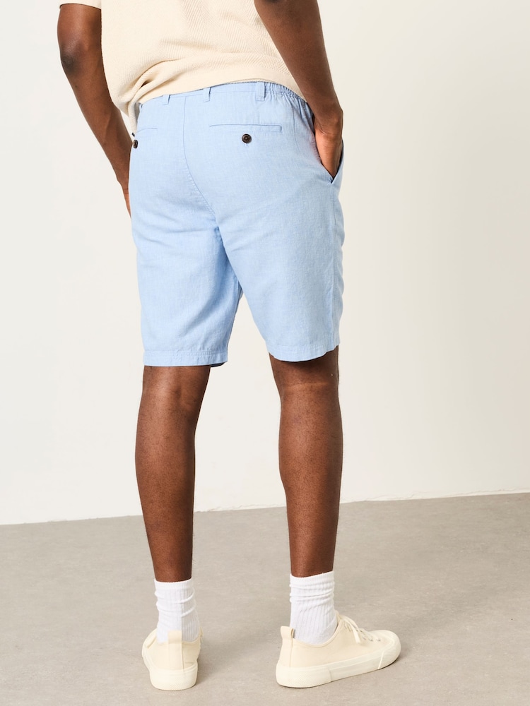 FatFace Salcombe Dusky Blue Linen Cotton Shorts - Image 2 of 6
