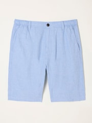 FatFace Salcombe Dusky Blue Linen Cotton Shorts - Image 6 of 6