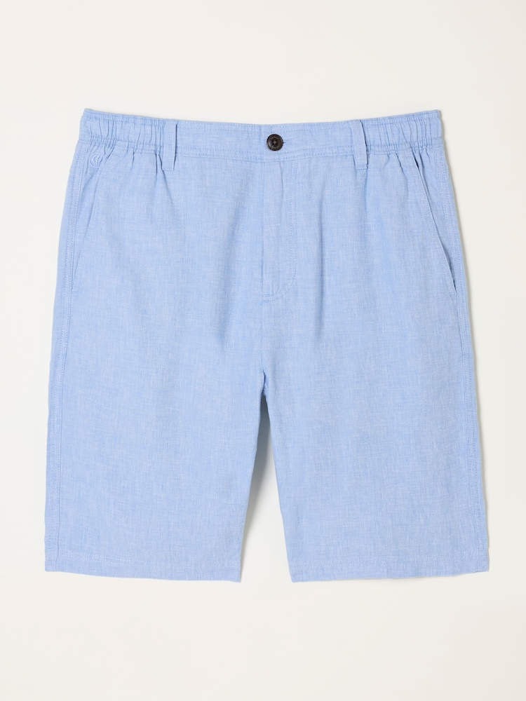 FatFace Salcombe Dusky Blue Linen Cotton Shorts - Image 6 of 6