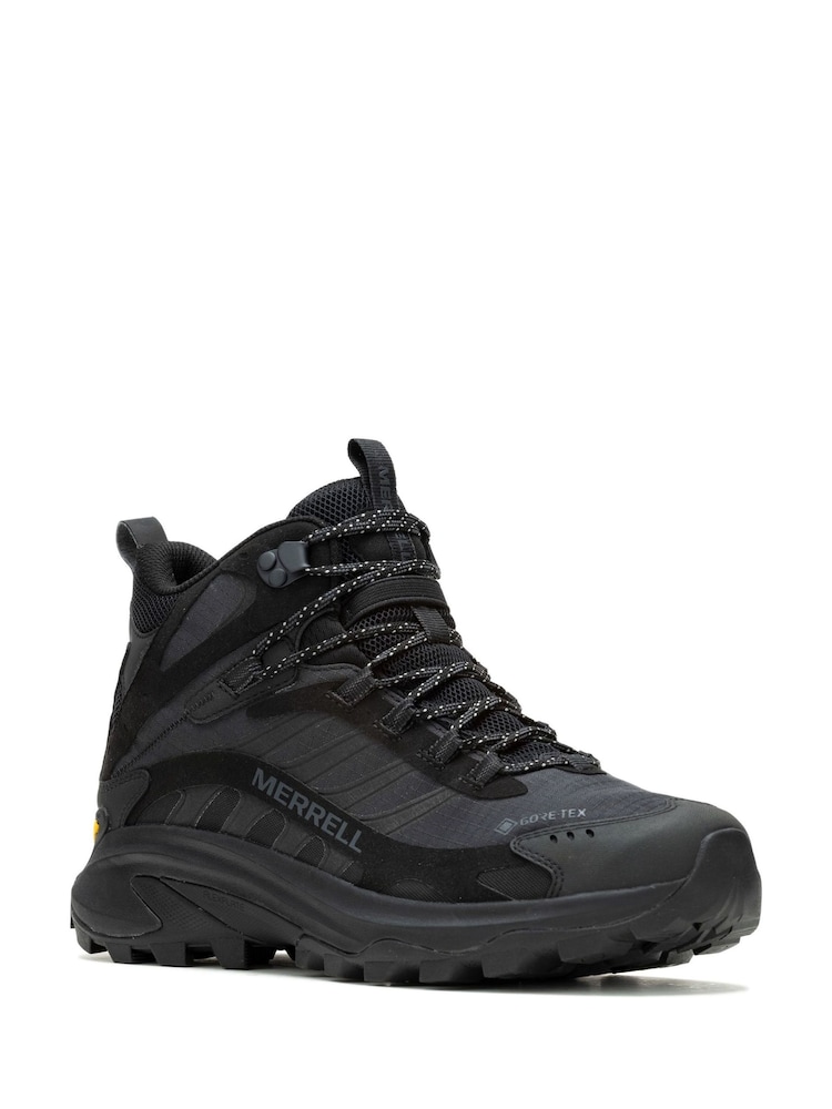 Merrell Black Moab Speed 2 Mid GORE-TEX Hiking Boots - Image 2 of 4