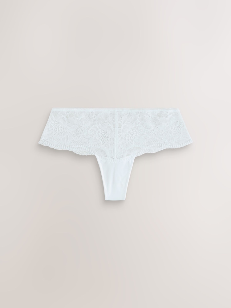 Black/Pink/White Hipster Thong Lace Knickers 3 Pack - Image 10 of 10 Black/Pink/White Hipster Thong Lace Knickers 3 Pack - Image 10 of 10