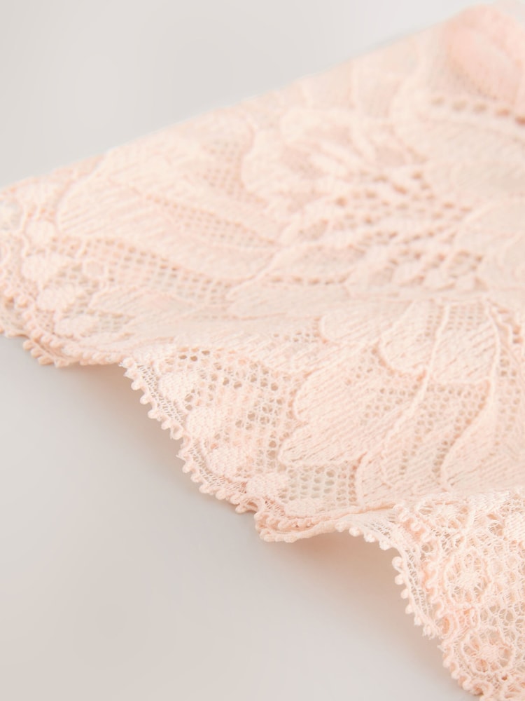 Black/Pink/White Hipster Thong Lace Knickers 3 Pack - Image 11 of 11