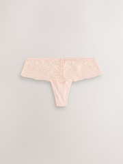 Black/Pink/White Hipster Thong Lace Knickers 3 Pack - Image 8 of 11