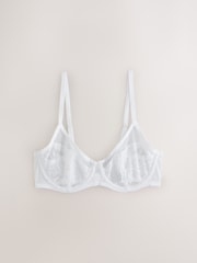 Black/Pink/White Non Pad Full Cup Lace Bras 3 Pack - Image 10 of 14