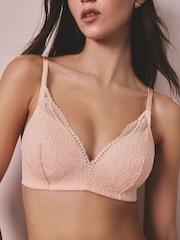 Black/Pink/White Pad Non Wire Lace Bras 3 Pack - Image 9 of 11