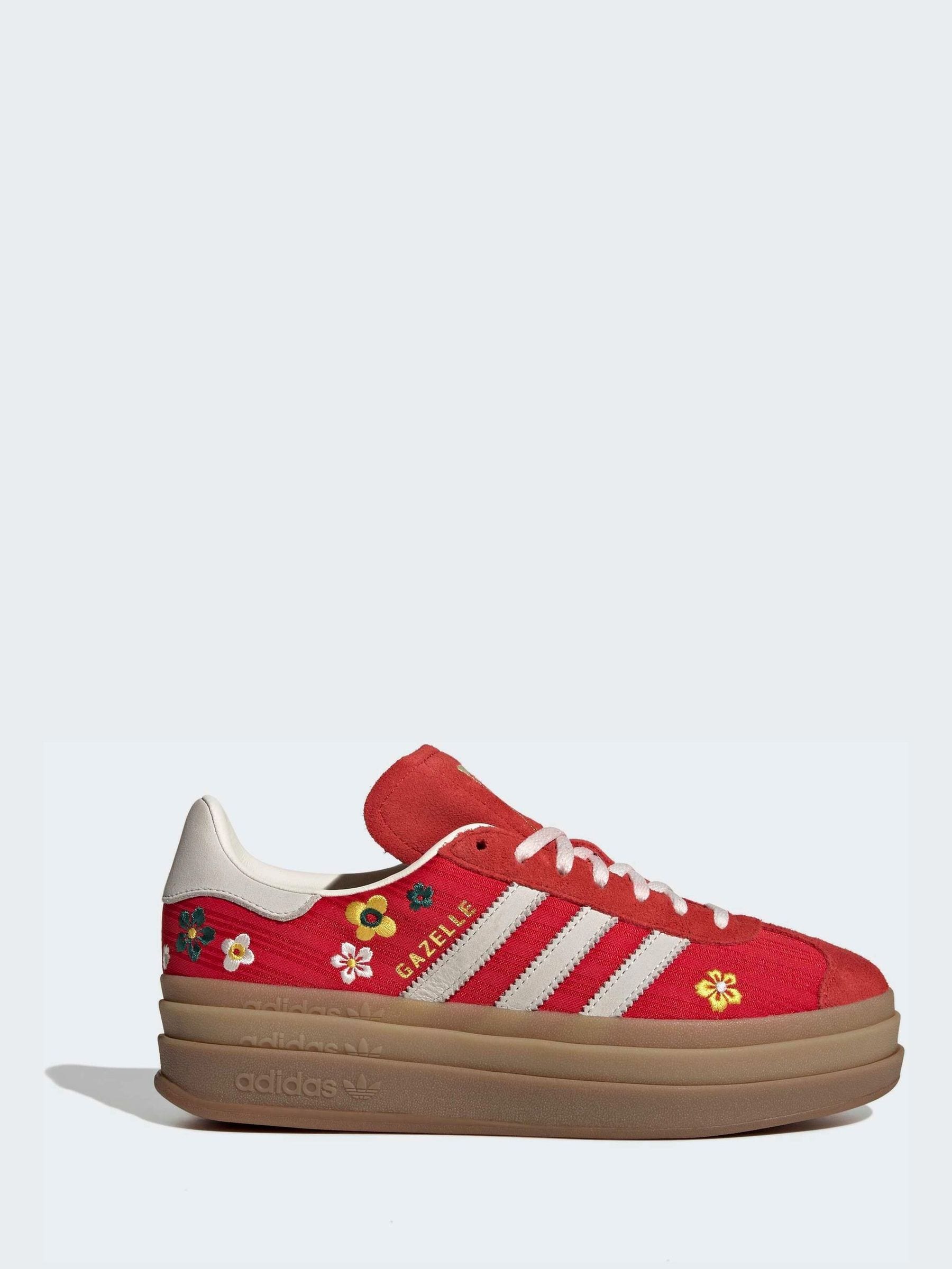 Buy adidas Originals Red/White Gazelle Bold W Trainers from Next USA