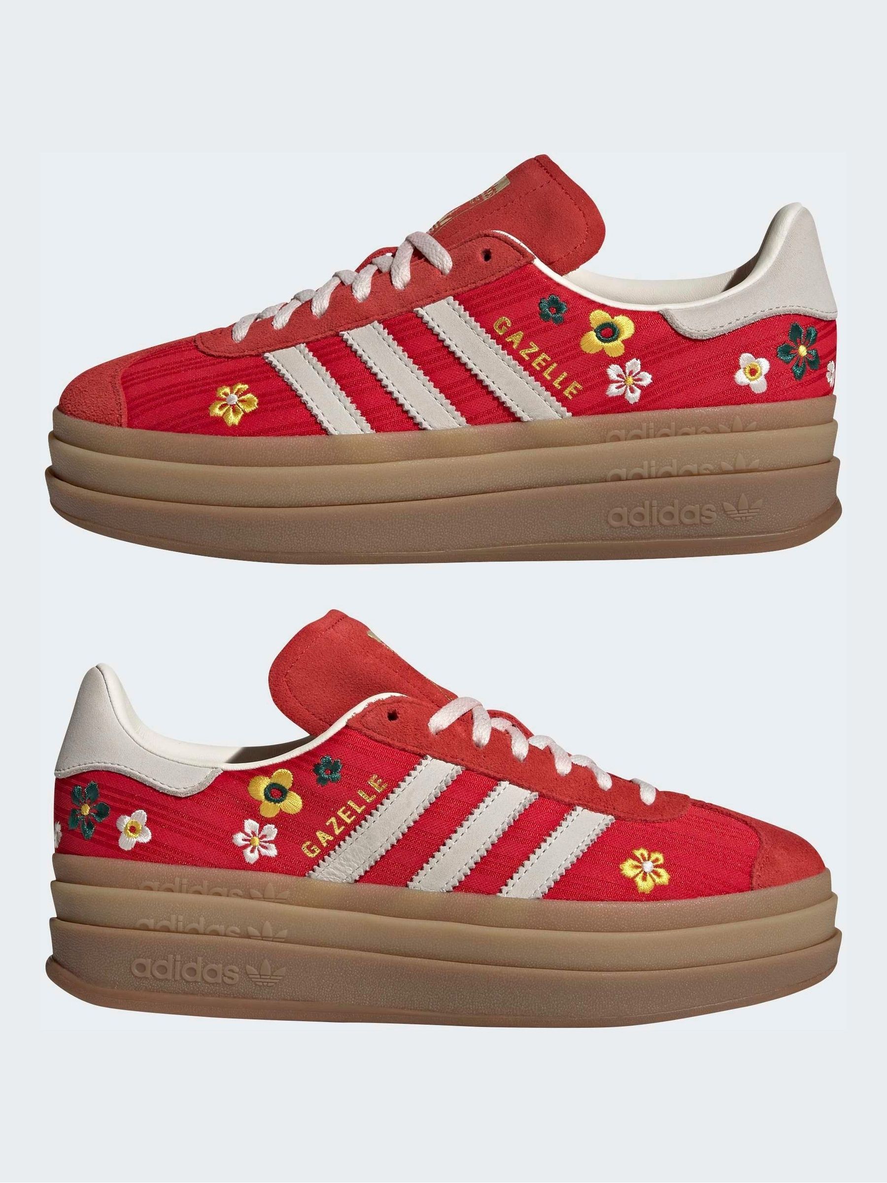 Buy adidas Originals Red/White Gazelle Bold W Trainers from Next USA
