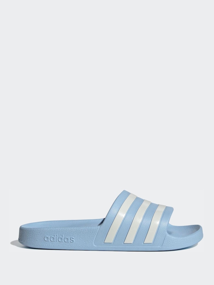 adidas Blue Adilette Aqua Sliders - Image 1 of 10 adidas Blue Adilette Aqua Sliders - Image 1 of 10