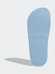 adidas Blue Adilette Aqua Sliders - Image 7 of 10