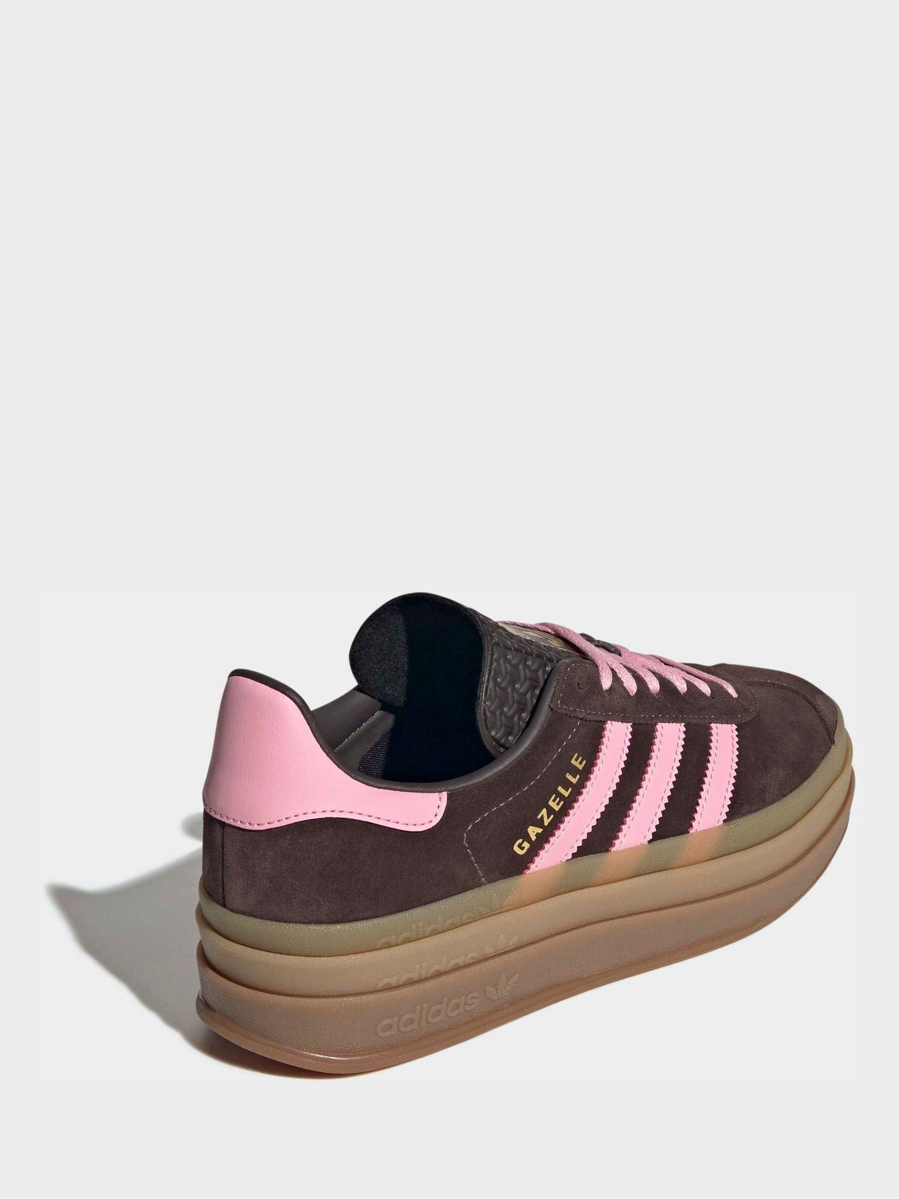 Buy adidas Originals Brown/Pink Gazelle Bold W Trainers from Next USA