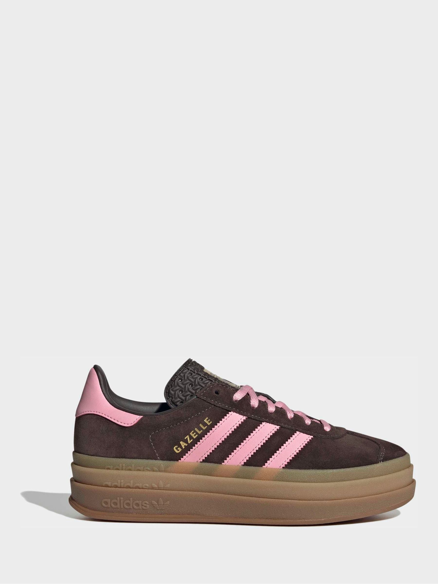 Buy adidas Originals Brown/Pink Gazelle Bold W Trainers from Next USA