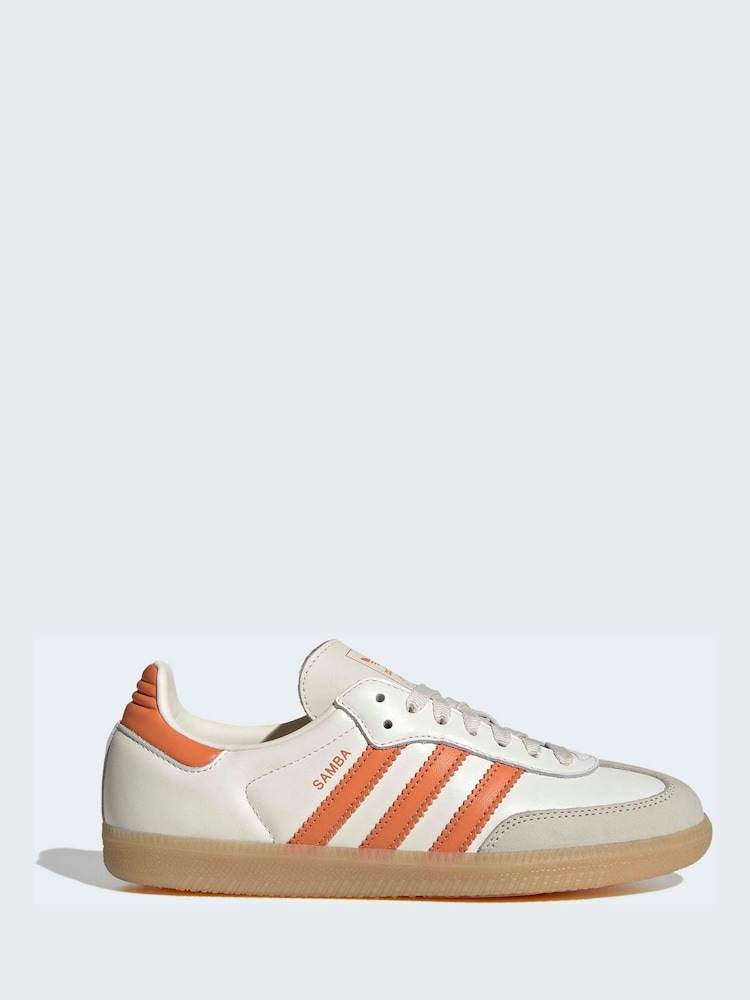 adidas gazelle silver green womens adidas Originals SAMBA OG cream white/mystery brown/gum 4 [KJ8901 FW25]