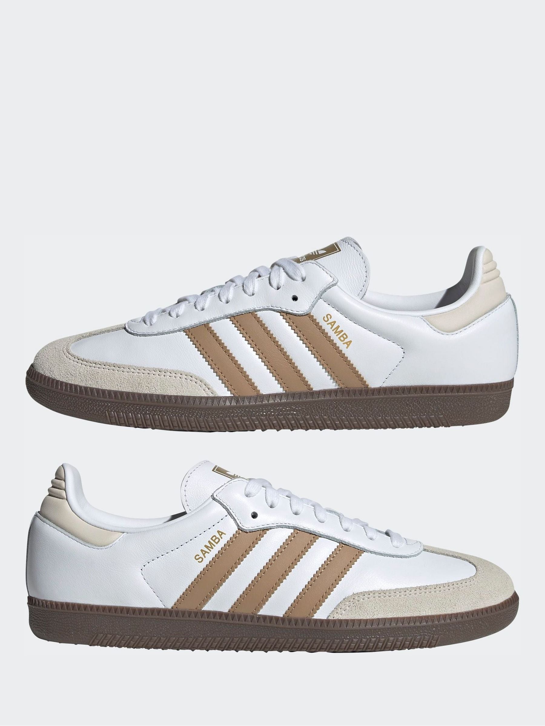 Buy adidas Originals White/Beige Samba OG Trainers from Next Romania