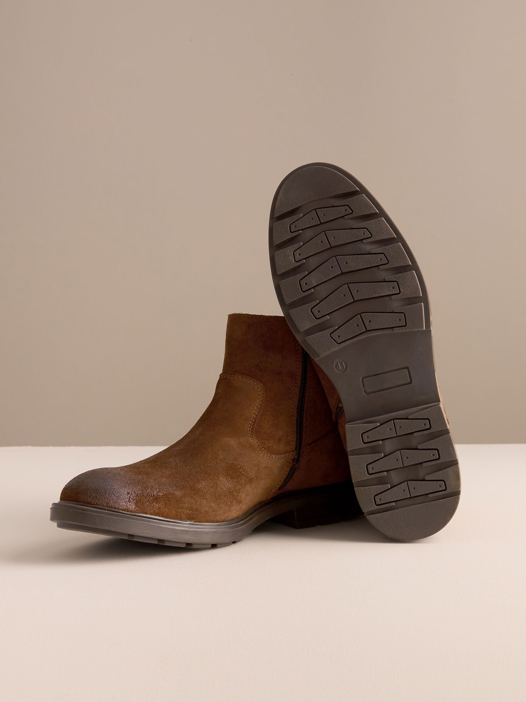 Buy Brown Zip-Up Suede Chelsea Boots from Next Canada