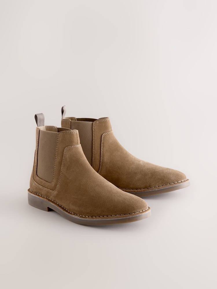 Stone Stitchdown Chelsea Boots - Image 1 of 7