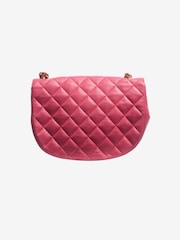 Sign of the Times Pink Vintage 1986 Lambskin Leather Half Moon Cross-Body Bag - Image 2 of 6