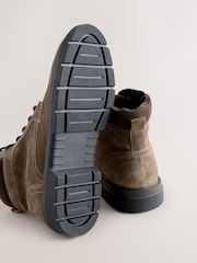 Mink Brown Tall Leather Zip-Up Boots - Image 3 of 5