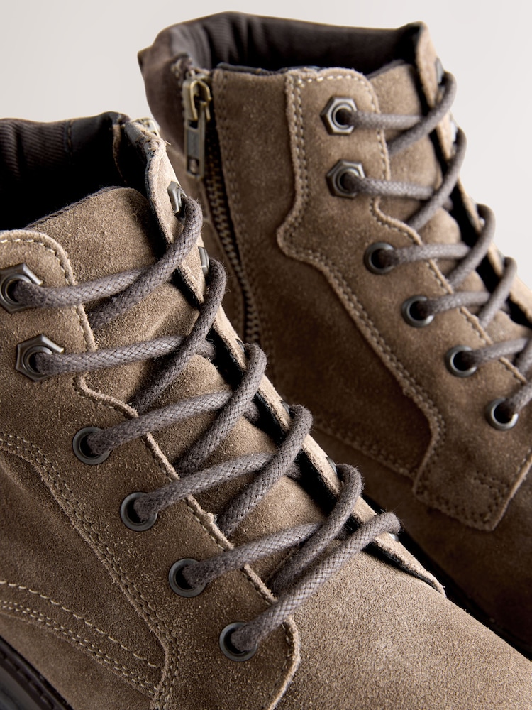 Mink Brown Tall Leather Zip-Up Boots - Image 5 of 5 Mink Brown Tall Leather Zip-Up Boots - Image 5 of 5