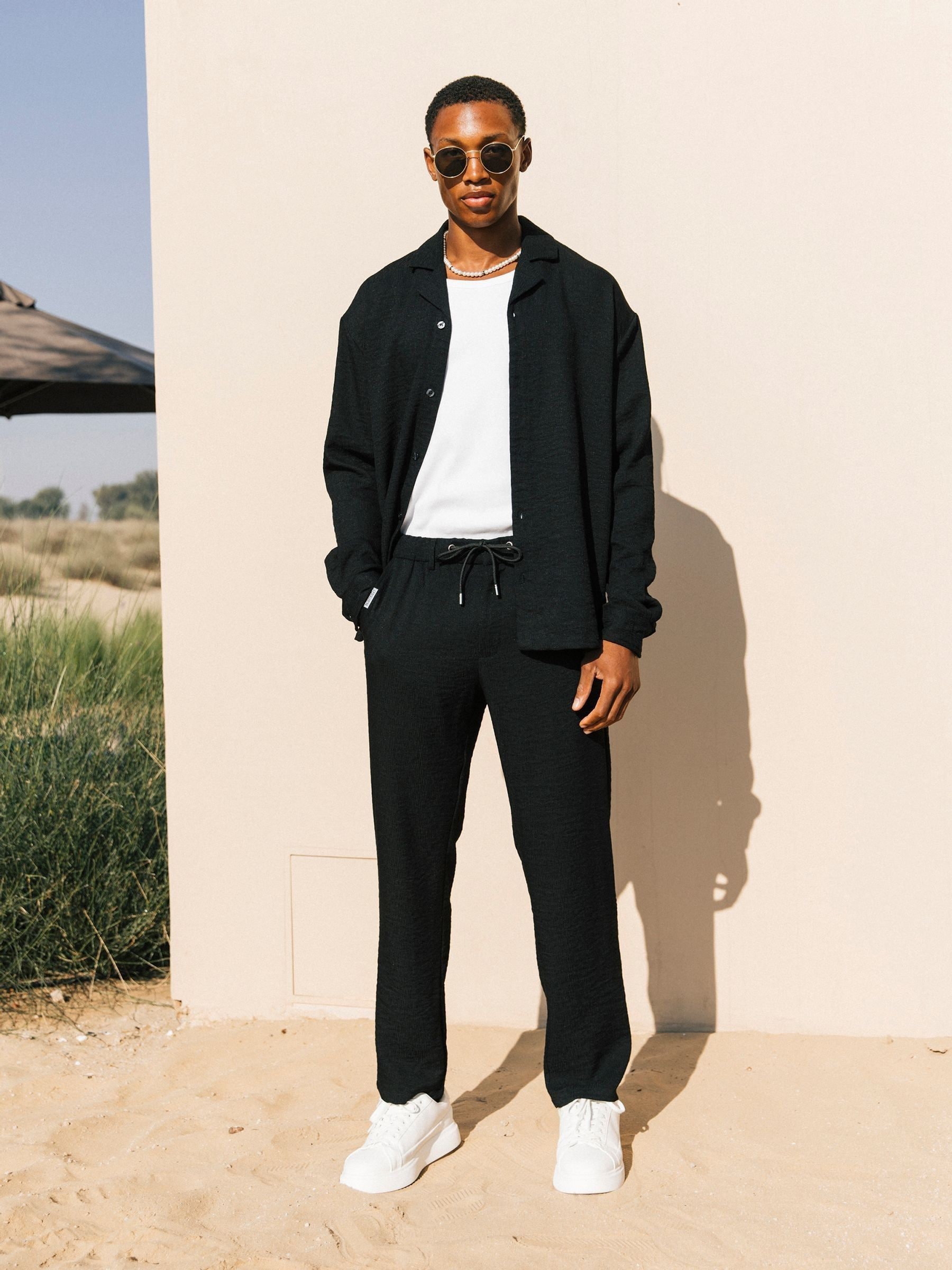Buy MAUVAIS Black Fiorano Long Sleeve Shirt from Next USA